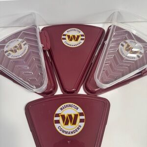 Washington Commanders NFL‎ Food Saver Two Snack Container Lid Snaps Plastic Logo